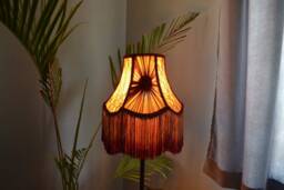 Handmade Burgundy Silk Lampshade Scalloped Bell Shade - Etsy - thumbnail 1