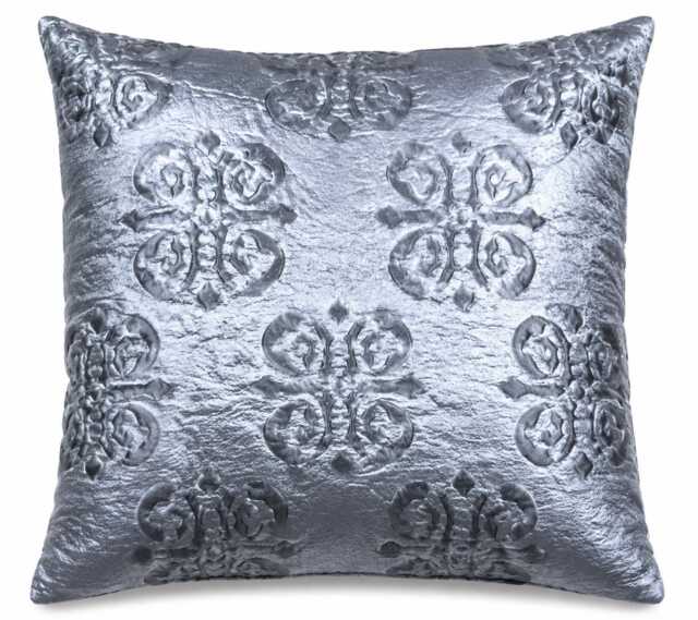 Decorative Black Floral Sofa Cushion, Laminated Pillow Cover 40x40 - image 1