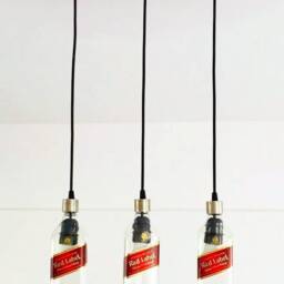 Johnnie Walker Red Label Bottle Industrial Light Fixture - Chandelier Ceiling Lamp For Home, Restaurant & Bar Island - thumbnail 2