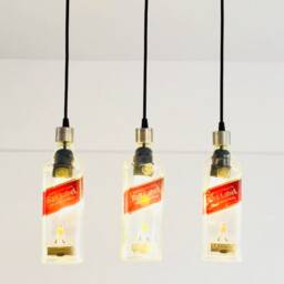 Johnnie Walker Red Label Bottle Industrial Light Fixture - Chandelier Ceiling Lamp For Home, Restaurant & Bar Island - thumbnail 3