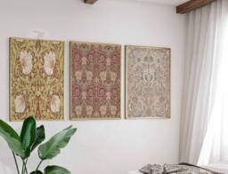 William Morris Set Of 3 Prints, Wall Art, Floral Pattern Nature Art Nouveau, Vintage - thumbnail 1