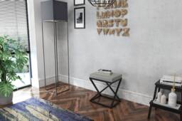 Kabi Modern Stool/Seat in The Hall Unique Look Strong Metal Frame Hand Made Poland