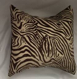 Animal Print Pillow, Zebra Pillow Cover, Raise Chenille Brown Print, Cheetah Pillow, Print Pillow, Safari Animal Jungle - thumbnail 1
