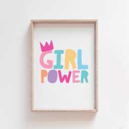 Set Of 2 Girls Personalised Bedroom Prints, Decor, Girl Power Print, Motivational, Rainbow Wall Art, Teenager - thumbnail 3