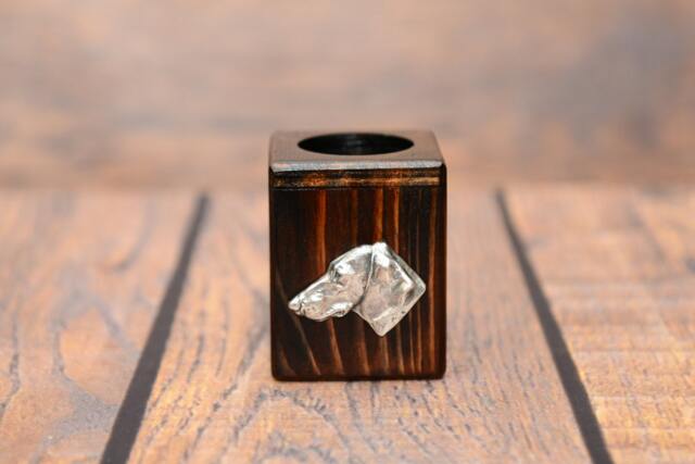 Dachshund - Wooden Candlestick With Dog, Souvenir, Decoration, Limited Edition, Collection - image 1