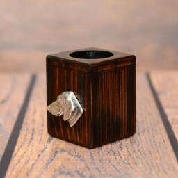 Dachshund - Wooden Candlestick With Dog, Souvenir, Decoration, Limited Edition, Collection - thumbnail 2
