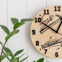 Personalised Diy Wall Clock - Shed, Garage & Man Cave Gift- Tool Present For Dad - thumbnail 3