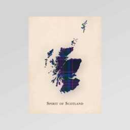Clan Spirit Of Scotland Scottish Tartan Map - Family Wall Decor, Ready To Hang - thumbnail 2