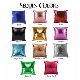Personalized Two Photos Pillow Cover - Custom Company Logo Sequin For Small Business - thumbnail 4