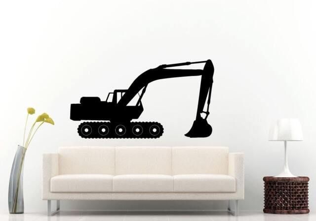 Mechanical Bulldozer Digger Big Tires Farmer Vehicle Work Boys Room Kids Children Toddler Wall Decal Vinyl Sticker Mural Decor L1103 - image 1