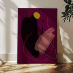 Burgundy Abstract Digital Download - Modern Art Print Unique Wall Decor & Home Artwork - thumbnail 3