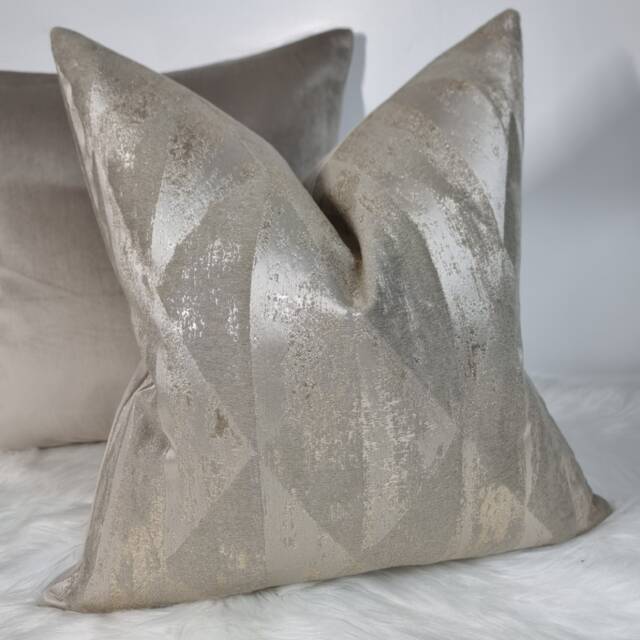 stone & Gold Luxury Cushion Cover New Home Decor For Sofa Bed Pillow Hotel Look Designer Fryetts Mystique Case - image 1