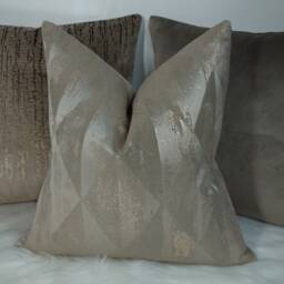 stone & Gold Luxury Cushion Cover New Home Decor For Sofa Bed Pillow Hotel Look Designer Fryetts Mystique Case - thumbnail 4