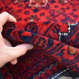 Handwoven Afghan Bukhara Rug Turkmen Wool Carpet, Boho Decor - 7.11 X 5.6 Ft - thumbnail 4