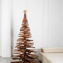 Unusual Brown Xmas Tree, Spiral Pallet Holiday Wood Creative Family Farmhouse Wooden Decor - thumbnail 4