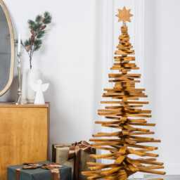 Unusual Brown Xmas Tree, Spiral Pallet Holiday Wood Creative Family Farmhouse Wooden Decor - thumbnail 3