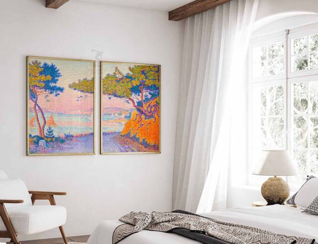 Set Of 2 Expressionist Prints, Paul Signac Art, Floral Wall Fauvist Art Decor, Scenery, Home Gift, A1/A2/A3/A4 - image 1