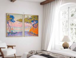 Set Of 2 Expressionist Prints, Paul Signac Art, Floral Wall Fauvist Art Decor, Scenery, Home Gift, A1/A2/A3/A4 - thumbnail 1
