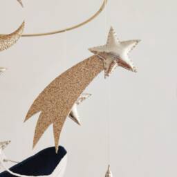 Space Baby Mobile Whale, Astronaut, Moon & Stars - Nursery Decor - thumbnail 3