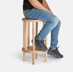 Minimalist Birch Bench, Modern Side Table, Cofee Bed Table - thumbnail 1