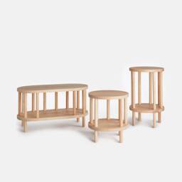 Minimalist Birch Bench, Modern Side Table, Cofee Bed Table - thumbnail 4