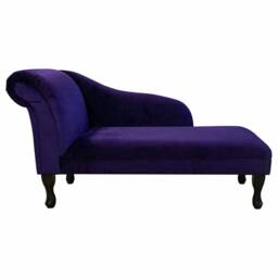 Handmade Amethyst Velvet Chaise Longue - thumbnail 2