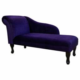 Handmade Amethyst Velvet Chaise Longue