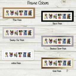 Auntie Photo Frame Custom Name Gift, Wall Decor - 24x8 Inches - thumbnail 3
