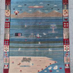 "Animal Design Kilim Rug 4'5""x3'5" - thumbnail 4