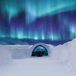 Northern Lights Wall Decal Eskimo Winter Dwelling Removable Wallpaper For Living Room Winter Igloo Self-Adhesive Peel/stick Mural - thumbnail 2