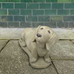 Concrete Dachshund Statue Stone Dog Garden Sculpture Outdoor Puppy Decoration Memorial Pet Ornament Cement Art Dachshund Lover Gift - thumbnail 2