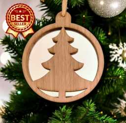 Christmas Tree Shaped Decoration - Wood & Acrylic Option - Bespoke Shapes Sizes Made