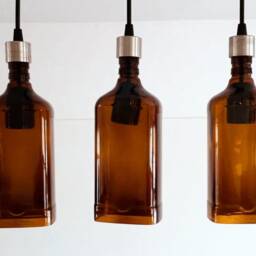 Ballantines Finest Bottle Light Chandelier Fixture - Ceiling Lamp Condo & Kitchen - thumbnail 2