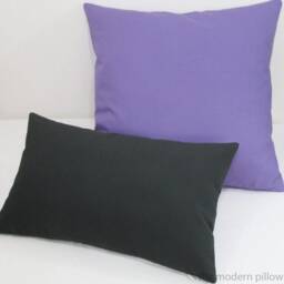 Charcoal Gray Solid Decorative Throw Pillow Cover/Case Cushion Cotton 12x18 - thumbnail 2