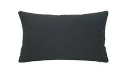 Charcoal Gray Solid Decorative Throw Pillow Cover/Case Cushion Cotton 12x18 - thumbnail 1