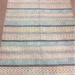 Yellow Patterned Dhurrie Rug - thumbnail 2
