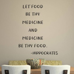 Health Wall Decal - Health Art - & Wellness - Nutrition Decor - Chiropractic Let Food Be Thy Medicine - Art - thumbnail 2