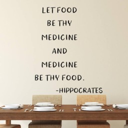 Health Wall Decal - Health Art - & Wellness - Nutrition Decor - Chiropractic Let Food Be Thy Medicine - Art - thumbnail 3