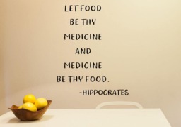Health Wall Decal - Health Art - & Wellness - Nutrition Decor - Chiropractic Let Food Be Thy Medicine - Art - thumbnail 1