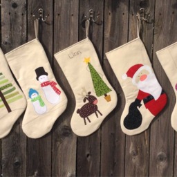Personalized Christmas Stocking - Santa Stockings Large Children - thumbnail 3