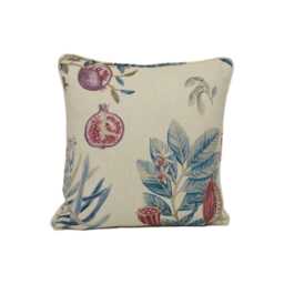 Sanderson - Lily Bank Ruby/Indigo Gorgeous Botanical Floral Self Piped Cushion Cover Handmade Throw Pillow Designer Home D??cor - thumbnail 3