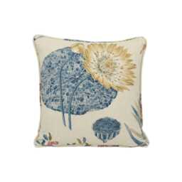 Sanderson - Lily Bank Ruby/Indigo Gorgeous Botanical Floral Self Piped Cushion Cover Handmade Throw Pillow Designer Home D??cor