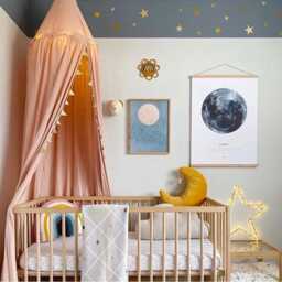 Star Wall Decals For Kids Rooms, Removeable Nursery Stickers, Neutral Decor, Celestial Playroom Mixed Size Gold - thumbnail 2