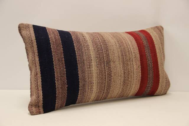 Throw Kilim Pillow Cover 12x24 Inch - 30x60 cm Vintage Rug Turkish Cushion Lumbar 4Oaf-526 - image 1