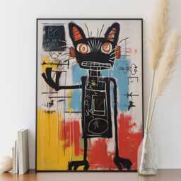 Abstract Black Cat Wall Art - thumbnail 2
