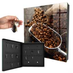 Coffee Beans Key Cabinet For Home, Brown Box Rustic Food, Lovers Of & Natural Motifs