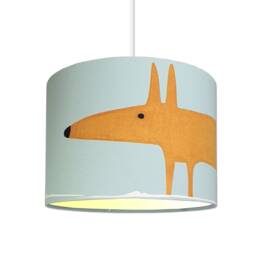 Lampshades in Scion Mr Fox Sky Tangerine & Chalk Fabric Handmade Various Sizes - Free Delivery - thumbnail 4