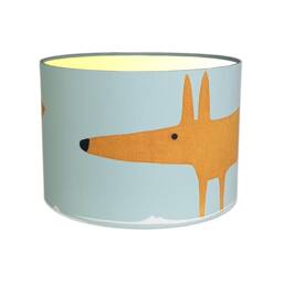 Lampshades in Scion Mr Fox Sky Tangerine & Chalk Fabric Handmade Various Sizes - Free Delivery - thumbnail 2