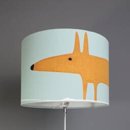 Lampshades in Scion Mr Fox Sky Tangerine & Chalk Fabric Handmade Various Sizes - Free Delivery - thumbnail 3