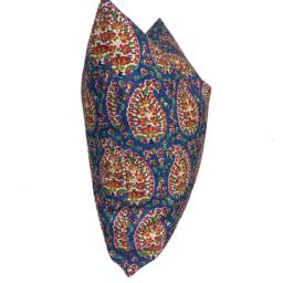 Brunshwig & Fils Rougier Blue/Red Cushion Cover Pillow Double Sided Indoor/Outdoor - thumbnail 2